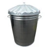 Galvanised Bin & Lid -Tirlan Farm Life Sales Shop 9011754 frontface 1200Wx1200H