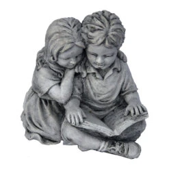 Boy And Girl Reading Artform Ornament