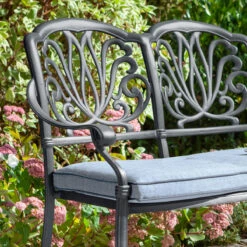 Amalfi Antique Grey Bench -Tirlan Farm Life Sales Shop 9074694 leftoffront 1200Wx1200H