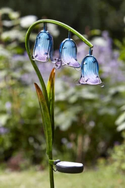 Solar Glass Bluebell Stakelight -Tirlan Farm Life Sales Shop 9091647 leftoffront 1200Wx1200H