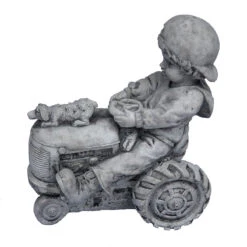 Boy On Tractor Artform Ornament
