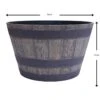 Grey Whiskey Barrel Planter 52cm 1 Grey Whiskey Barrel Planter 52cm -Tirlan Farm Life Sales Shop 9110294 leftoffront 1200Wx1200H