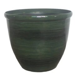 Green Oriental Planter 28cm 5 Green Oriental Planter 28cm -Tirlan Farm Life Sales Shop 9110298 frontface 1200Wx1200H