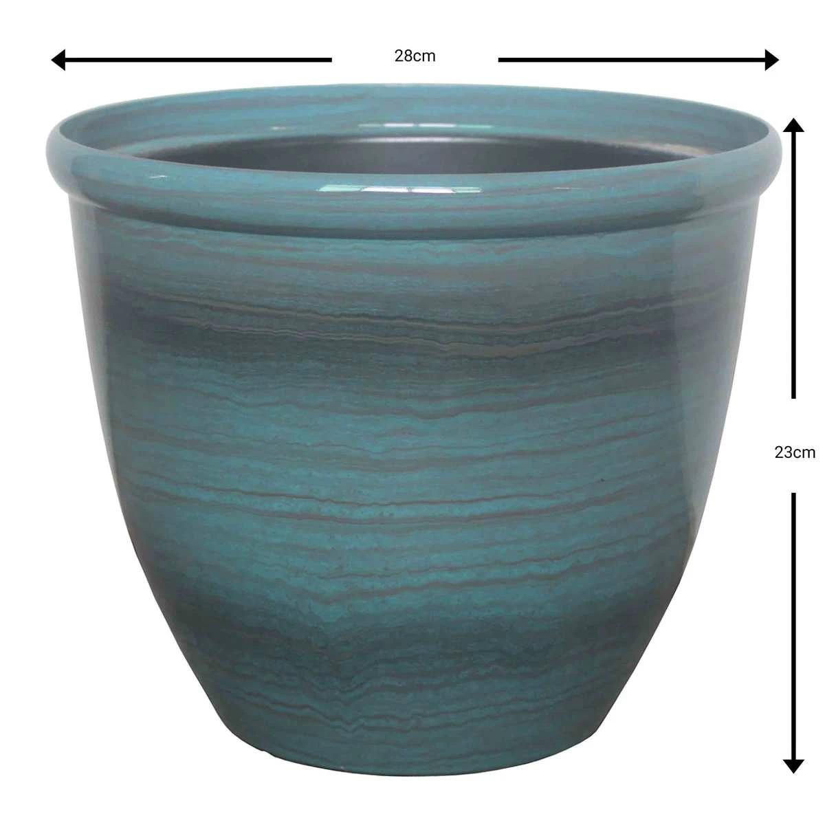 Blue Oriental Planter 28cm 3 Blue Oriental Planter 28cm