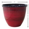 Red Oriental Planter 28cm 2 Red Oriental Planter 28cm -Tirlan Farm Life Sales Shop 9110300 leftoffront 1200Wx1200H