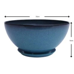 Blue Bowl Planter 25cm