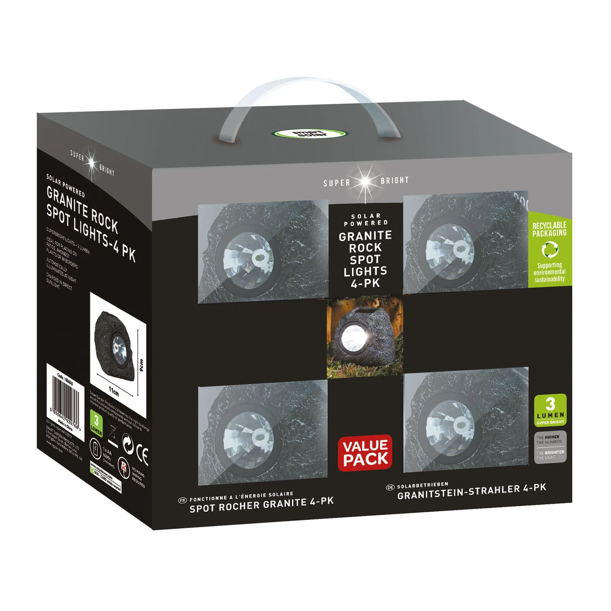 Granite Rock Spot Lights 3 Lumen 4 Pack 3 Granite Rock Spot Lights 3 Lumen 4 Pack