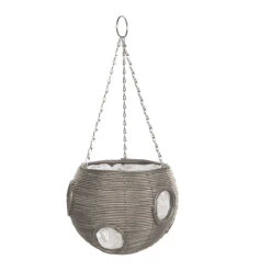 Gardman 9" Faux Rattan Round Ball Grey