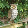 Garden Ornament Wise Owl Steel -Tirlan Farm Life Sales Shop 9116437 frontface 1200Wx1200H