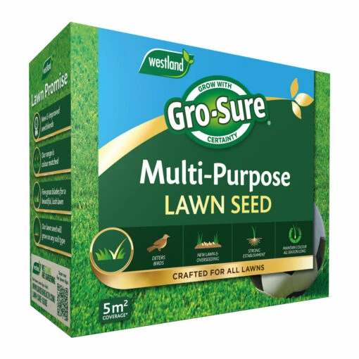 Westland Gro-Sure Multi-Purpose Lawn Seed 5sqm -Tirlan Farm Life Sales Shop 9123421 frontface 1200Wx1200H
