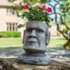 Easter Island Head Planter L -Tirlan Farm Life Sales Shop 9130443 frontface 1200Wx1200H