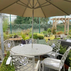 Beaumont Cast Aluminium 6 Seater Round Set -Tirlan Farm Life Sales Shop 9131390 frontface 1200Wx1200H