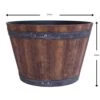 Oak Whiskey Barrel Planter 2 Oak Whiskey Barrel Planter -Tirlan Farm Life Sales Shop b9110293 leftoffront 1200Wx1200H